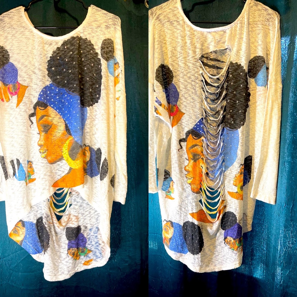 Fun and flowing beautiful lady shirt